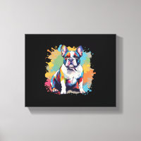 Art de bouledogue français coloré pour les amateur
