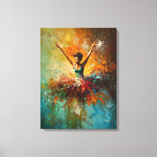 Toile Art de danse de ballerine abstraite