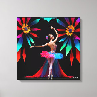 Toile Art de danseur de ballet abstrait
