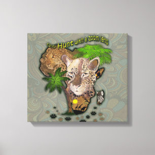 Toile Art de la carte africaine