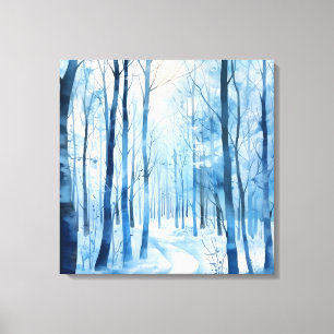 Toile Art de la forêt d'hiver