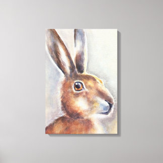 Toile art de la peinture de lièvre