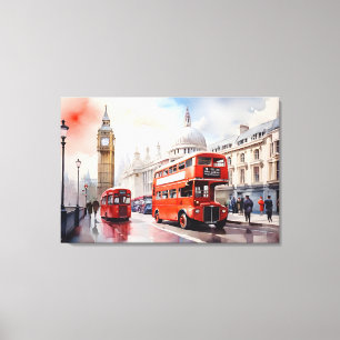 Toile Art de l'aquarelle à Londres