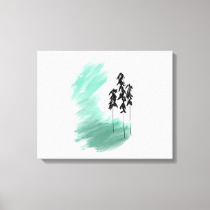 Toile art de l'arbre vert scandinave simple moderne ment