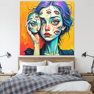 Toile Art de l'auto-réflexion brisé