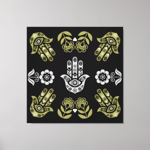 Toile Art de protection de la main Hamsa
