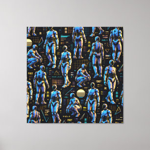 Toile Art de robot humanoïde futuriste Android de scie