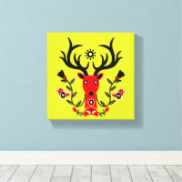 Art de tête de cerf scandinave