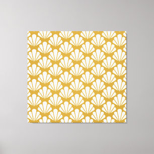 Toile Art Déco, motif aux motifs géométriques et fleuris