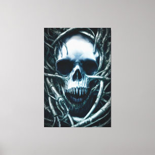 Toile Art du crâne gothique : Déplaisant Death Metal Sig
