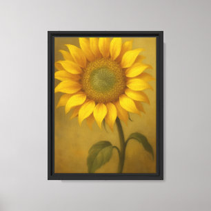 Toile Art du mur de tournesol doré