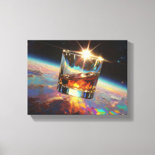 Toile Art du Whisky : Dans l'espace (Peinture n° 7)