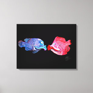 Toile Art "embrassant poissons" par Mike Quinn