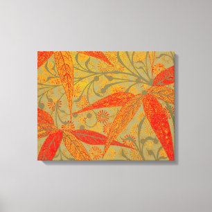 Toile Art en bambou terrestre Imprimer orange