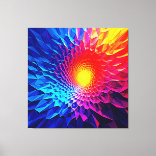 Toile Art énergétique vortex géométrique vibrant