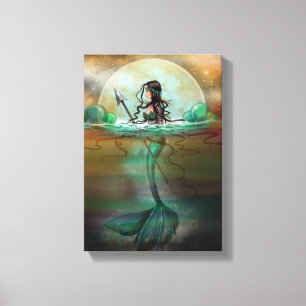 Toile Art Fantastique de Sirène de la Mer Mystique par M