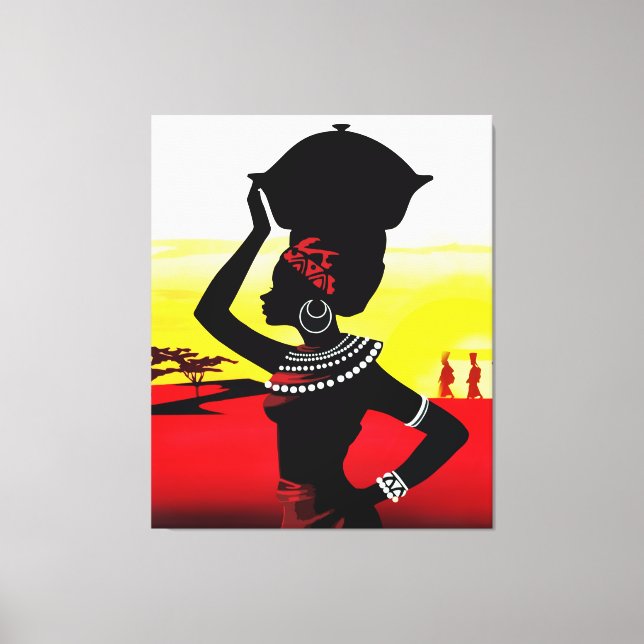 Toile Art féminin africain (Recto)