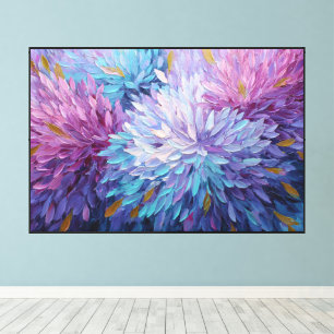 Toile Art floral abstrait de Dahlia – Art floral élégan