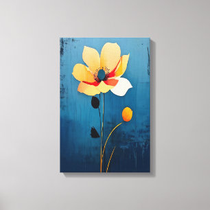 Toile Art floral audacieux avec fleur Abstraite