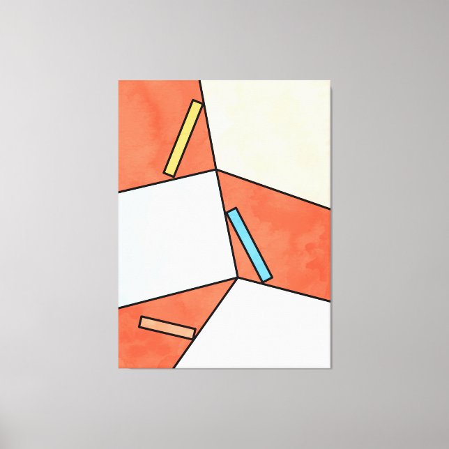 Toile Art géométrique Abstrait 10, illustration minimal (Recto)