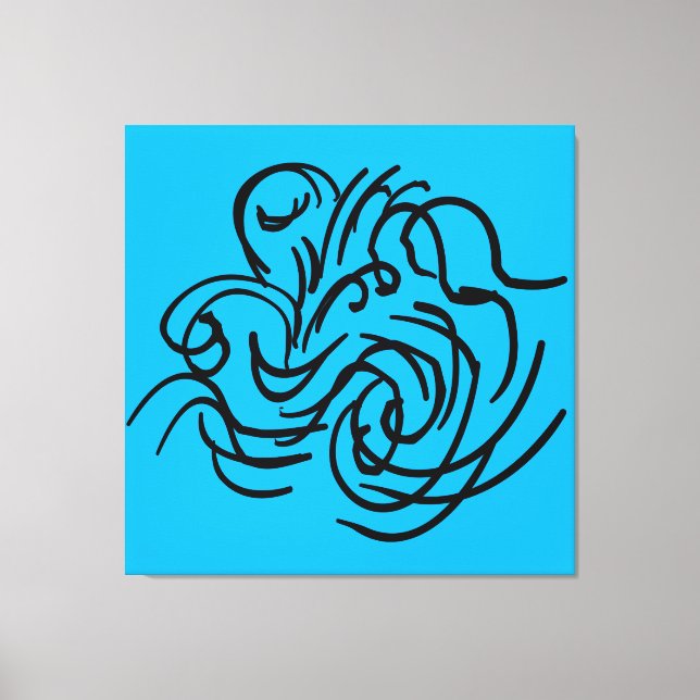 Toile Art géométrique moderniste abstrait (Recto)