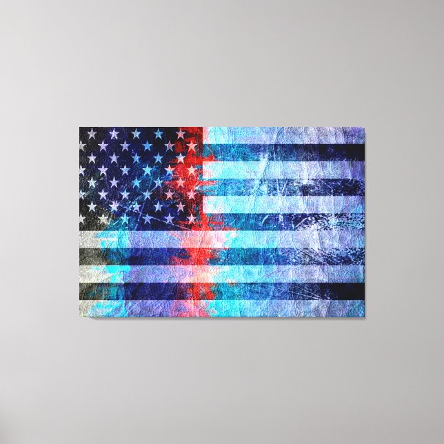 Toile Art Grunge American Flag #6 (Recto)