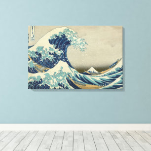 Toile Art japonais vintage, La Grande Vague par Hokusai