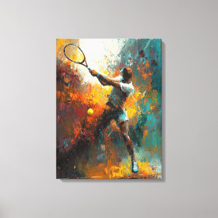 Toile Art Joueur de Tennis Abstrait