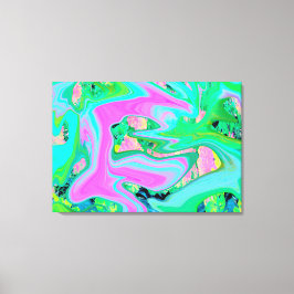 Toile Art Liquide rose et bleu clair rétro sur Hydrangea