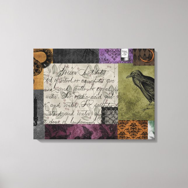 Toile Art médiéval d'Halloween gothique Éffrayant apothe (Recto)