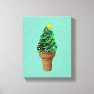 Toile Art moderne de crème glacée d'arbre de Noël