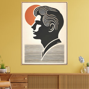 Toile Art Moderne du Milieu du Siècle Il Suit le Soleil