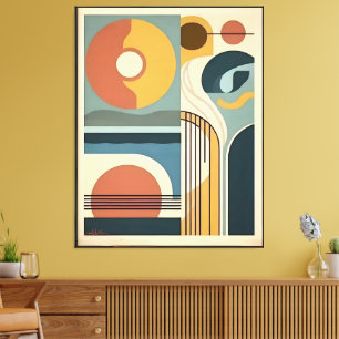 Toile Art Moderne du Milieu du Siècle Lever de Soleil Co