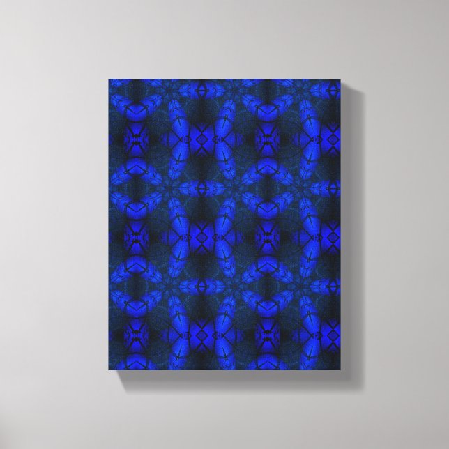 Toile Art moderne géométrique, Art noir bleu cadeau, Déc (Recto)