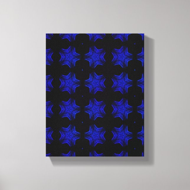 Toile Art moderne géométrique, Étoile bleue, Décor maiso (Recto)