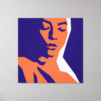 Toile Art moderne géométrique femme Portrait