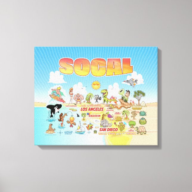 Toile Art mur SoCal (Recto)