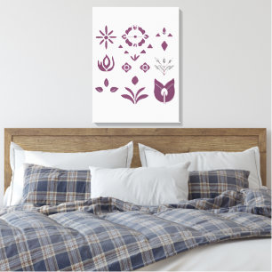 Toile Art Neutre de la ligne bohème   Accentuation de la