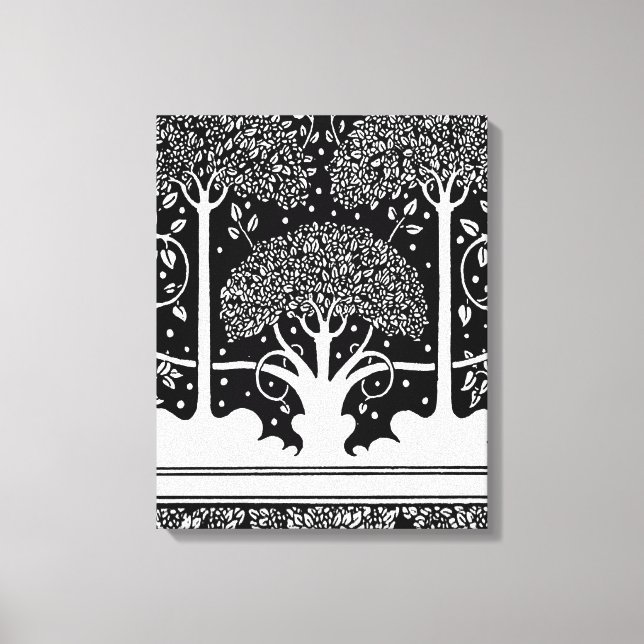Toile Art Nouveau Tree Beardsley Motif (Recto)