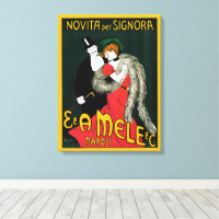 Art Nouveau Vintage, Amour Romantique de Mode Ital