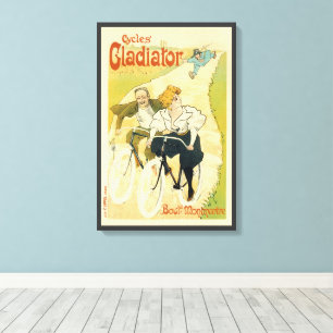 Toile Art Nouveau vintage, Cycles Gladiateurs Vélos