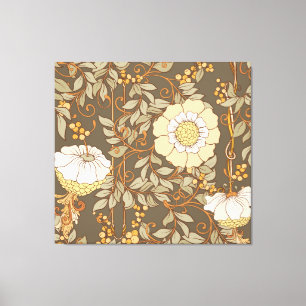 Toile Art Nouveau : Vintage Floral Décoratif.