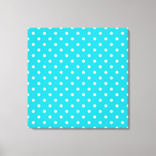 Toile Art numérique moderne, cool, pois turquoise.