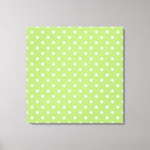 Toile Art numérique moderne, cool, pois vert citron.