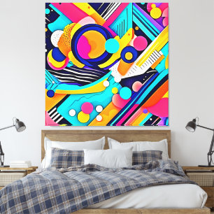 Toile Art Pop Abstrait Vibrant