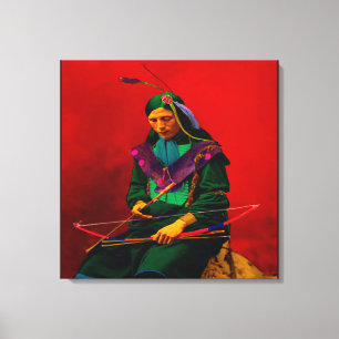 Toile Art Pop Amérindien Cherokee
