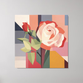 Toile Art, Rose géométrique