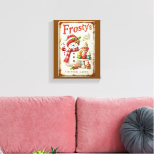 Toile Art rustique cool Café d'hiver arrière - plan Brow