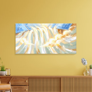 Toile Art Solaire Énergie Durable Peinture Abstraite