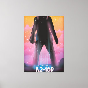 Toile Art spatial exoplanète K2-18b